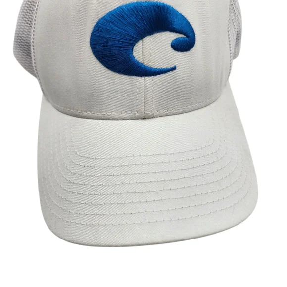 Costa White and Blue Swim Cap with‎ Signature Wave Design - Picture 3 of 6